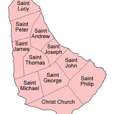 Parish map of Barbados